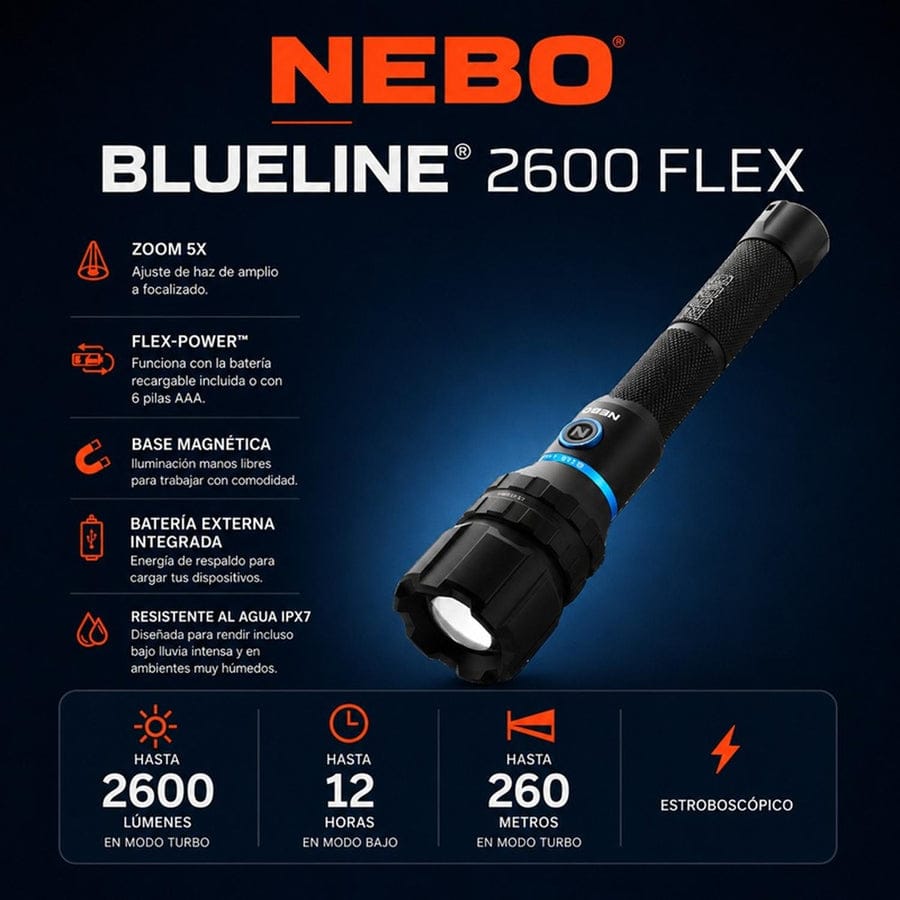 Linterna Nebo Blueline 2600