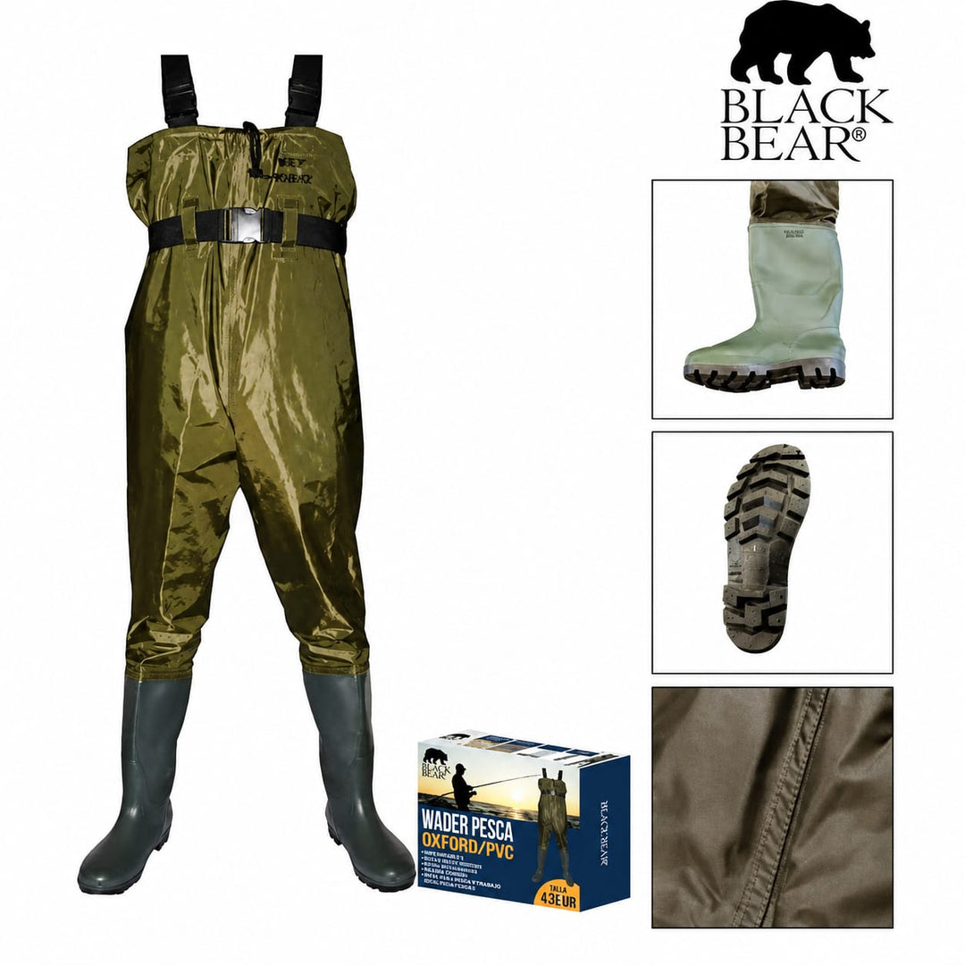 Wader de pesca Pvc Black Bear
