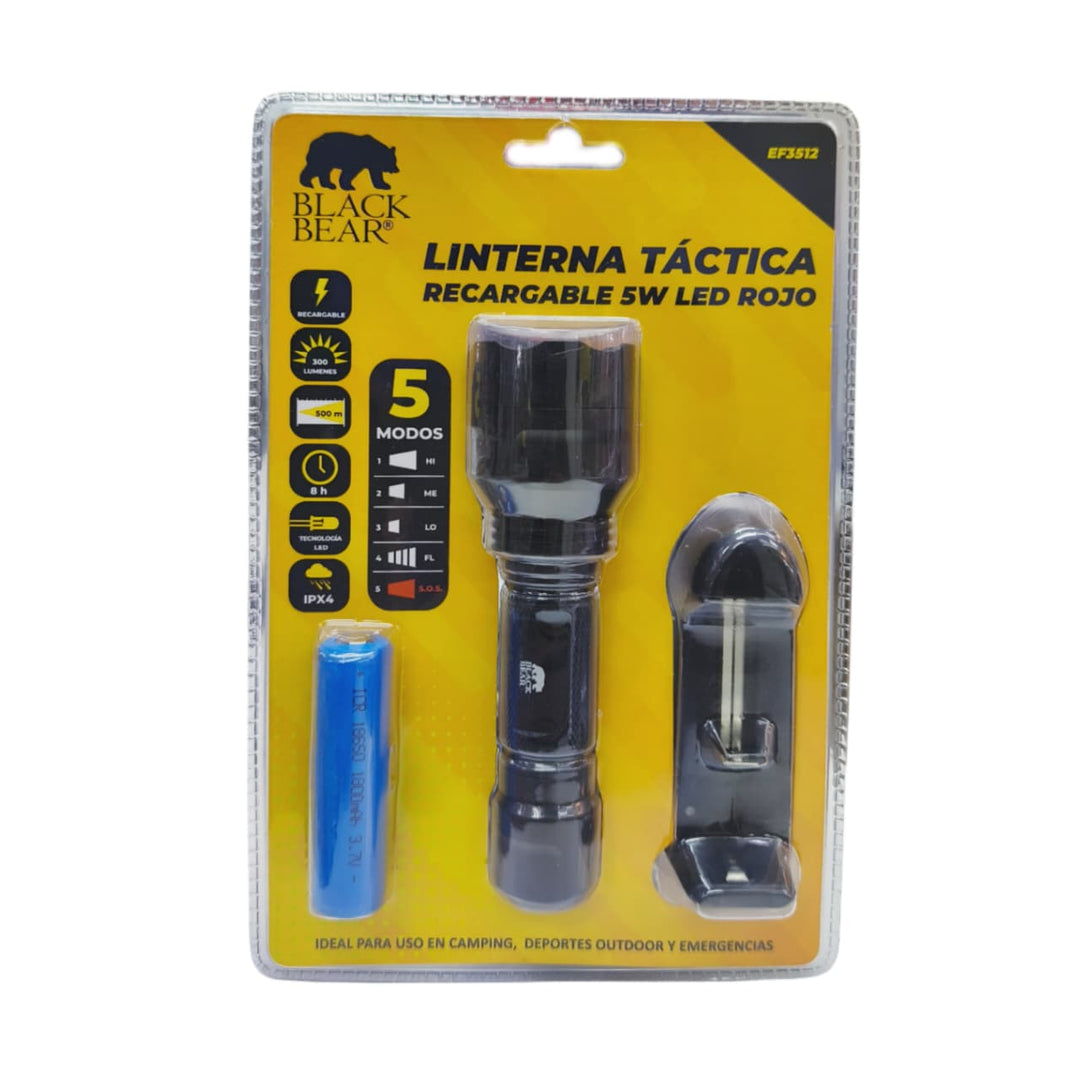 Linterna Tactica Luz Roja Black Bear