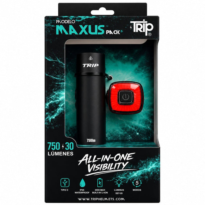 Pack Luces Trip Maxus 750/30Lm
