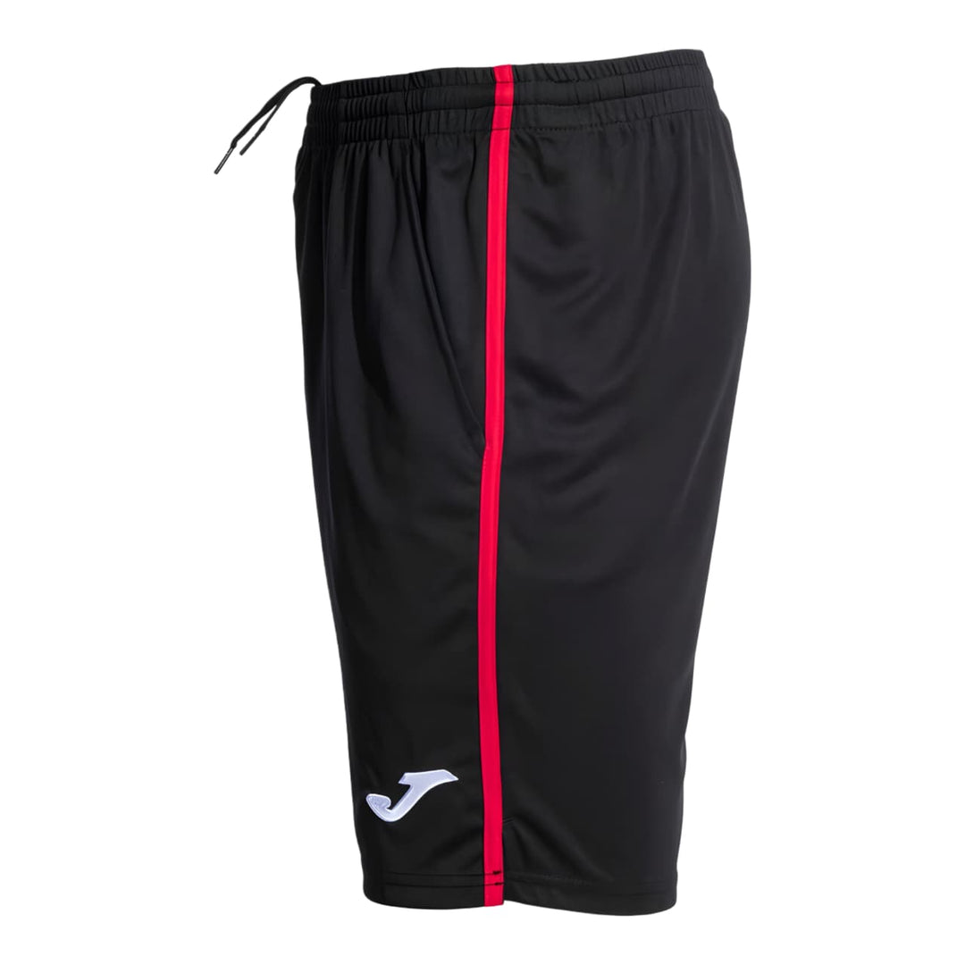 Short Joma Open III Negro Franjas Rojas