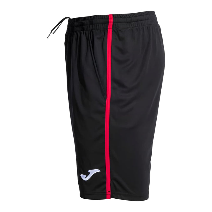 Short Joma Open III Negro Franjas Rojas