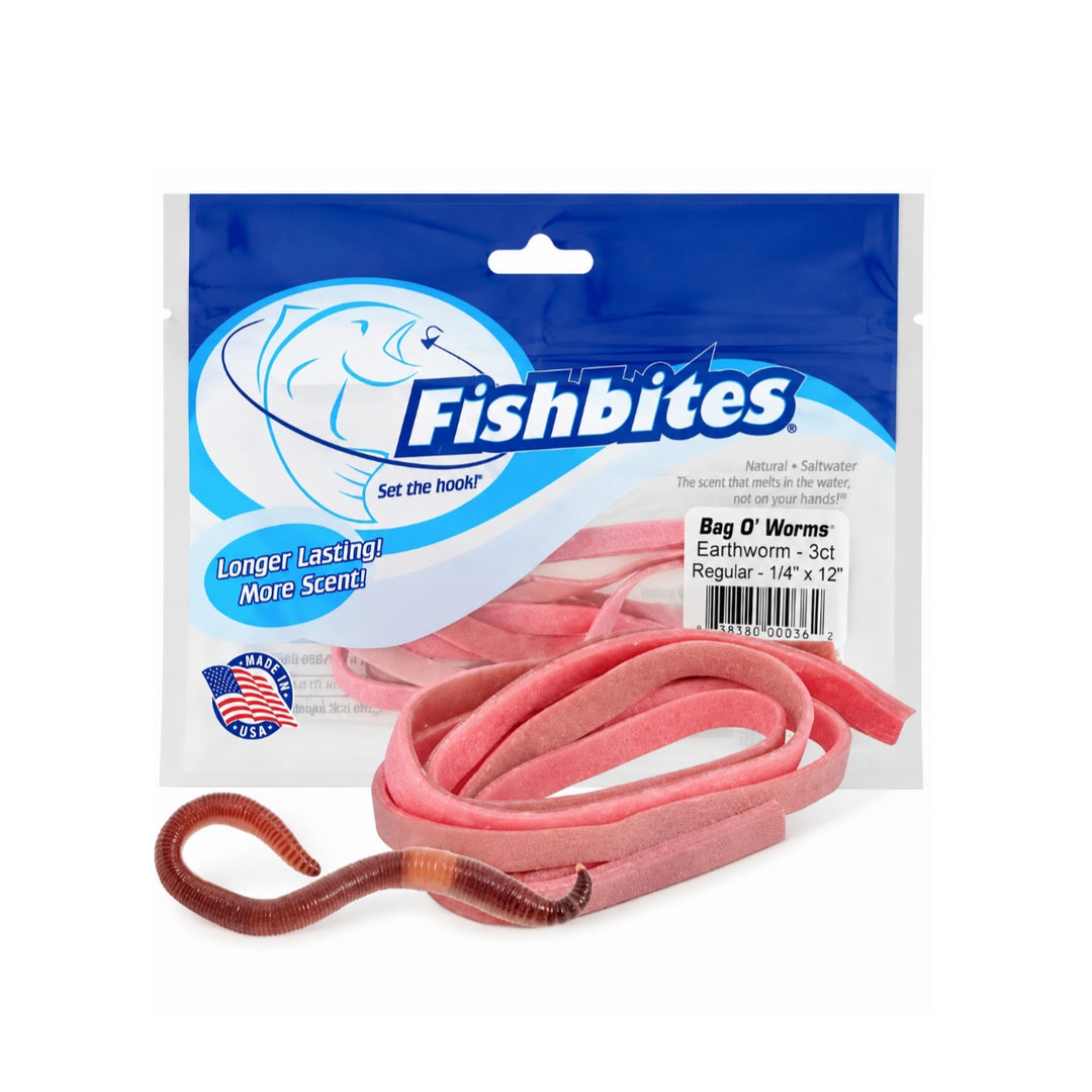 Señuelo Fishbites Earthworms Lombriz de tierra
