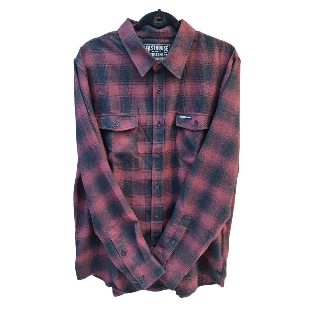 Camisa Fast House Saturday Night Special Flannel Maroon/Black